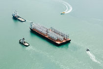 News Fig 02 149708 Bechtel Queensland Curtis Island Lng Modules On Barge To Curtis Island 2012