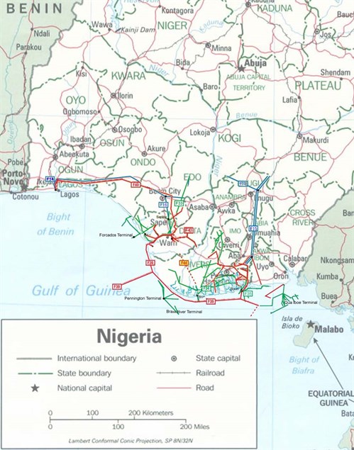 nigeria oil blocks map